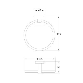 Кольцо для полотенец Maretti Umbria Black UMB53K37, черный
